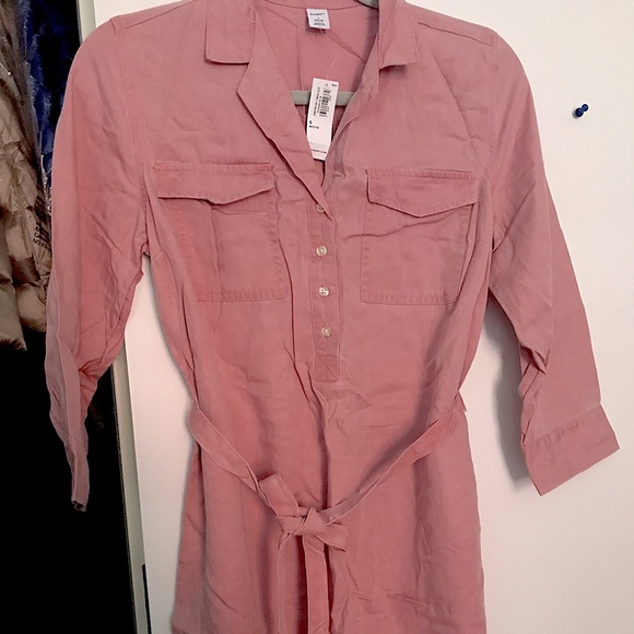 NWT Utility Tiebelt Shirt Dress - Picture 3 of 7
